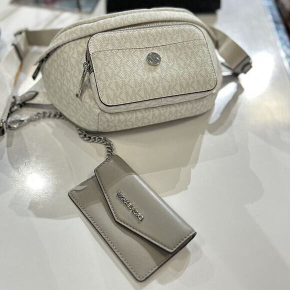 Michael Kors Womens Ladies Maisie 2 in 1 Waist Pack Fanny Pack Belt Bag Purse MK